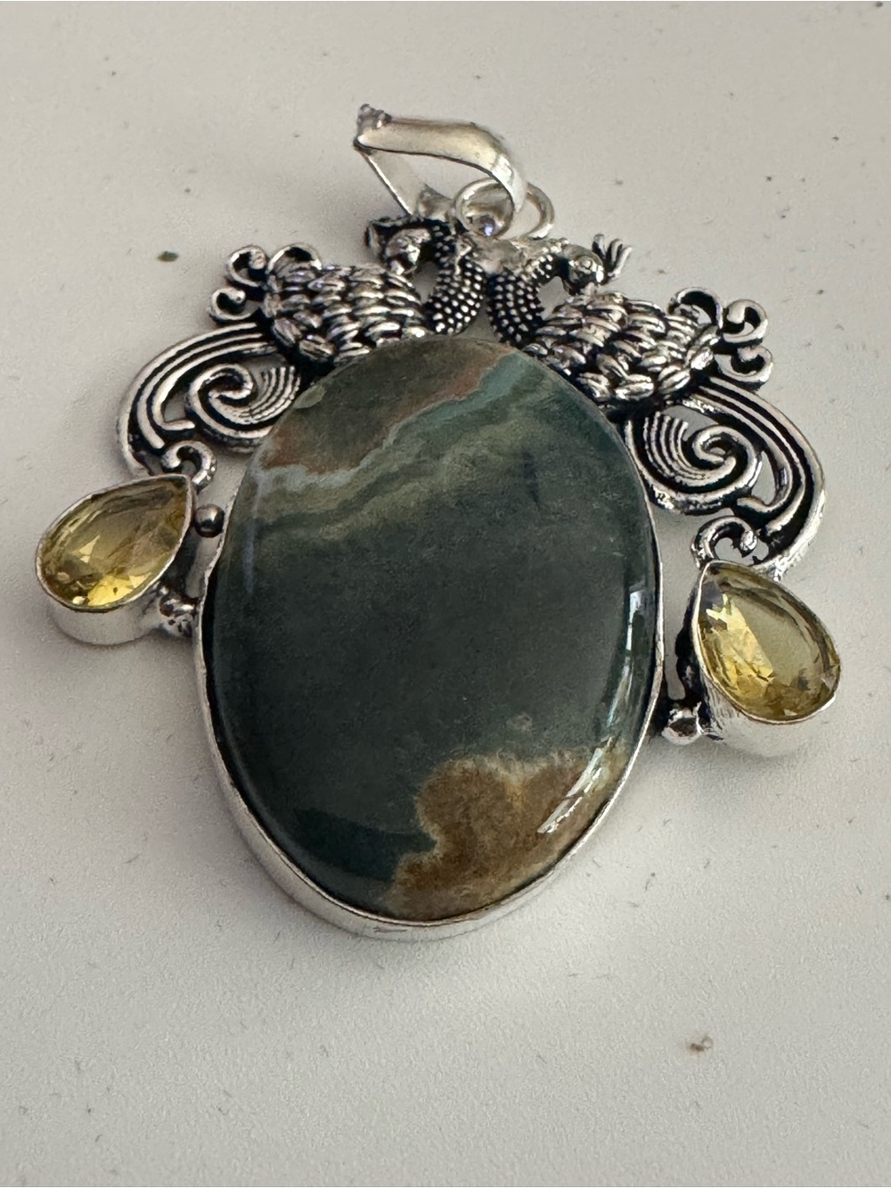 Ocean Jasper Citrine 925 Silver